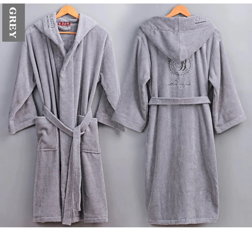 Халат женский зимний из 100% хлопка с капюшоном | Женская одежда