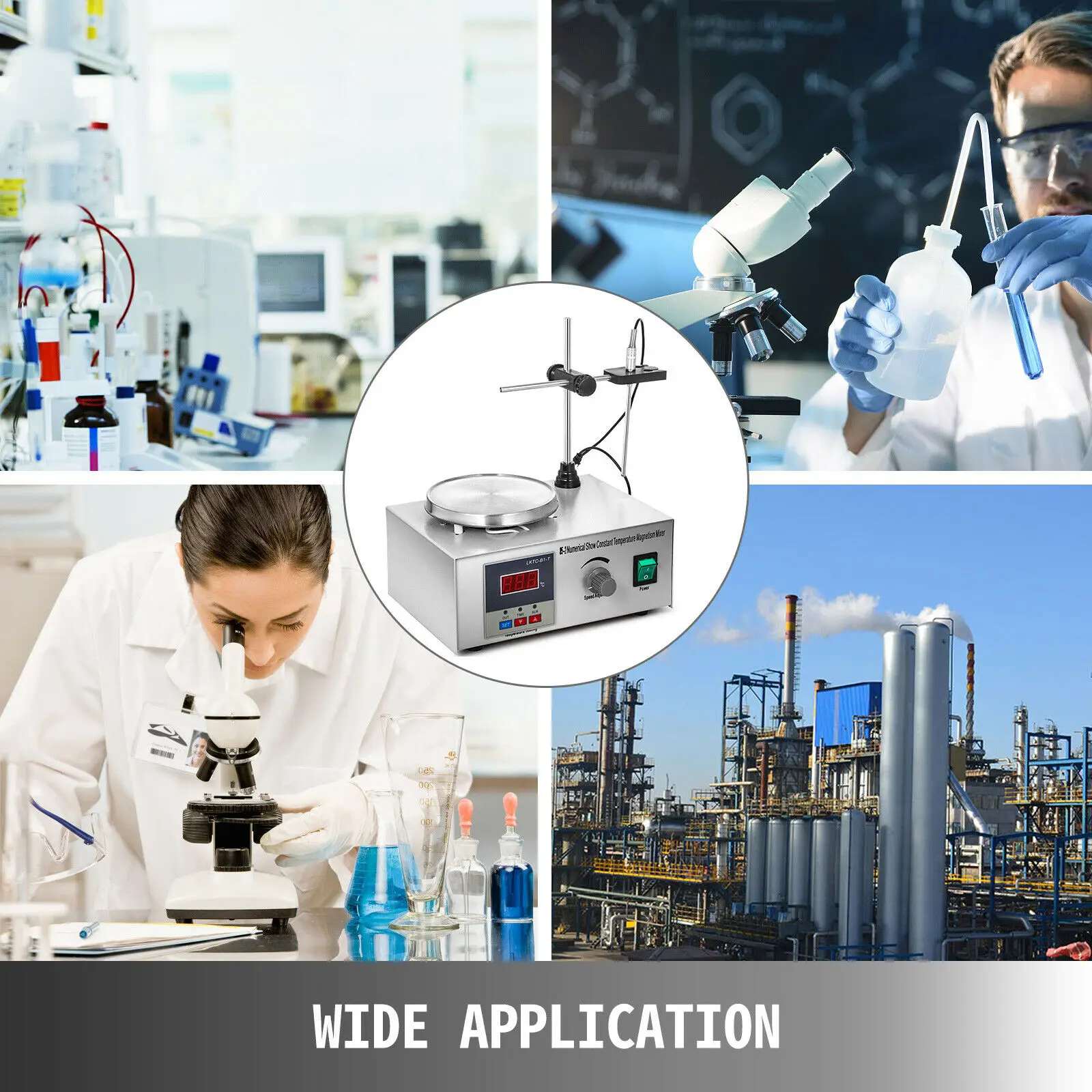 VEVOR 1/2/4/6 головок магнитная мешалка с горячей плитой вихревой электрический