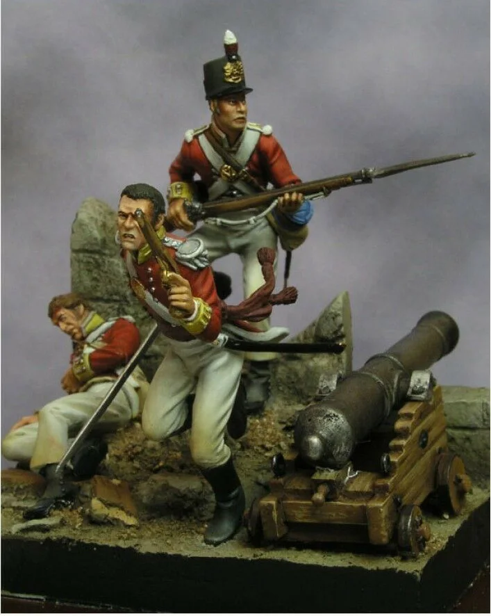 Unassambled 1/32 54 мм древний воин включает 3(с основанием) каучуковая фигурка Миниатюрные модели наборы Неокрашенный