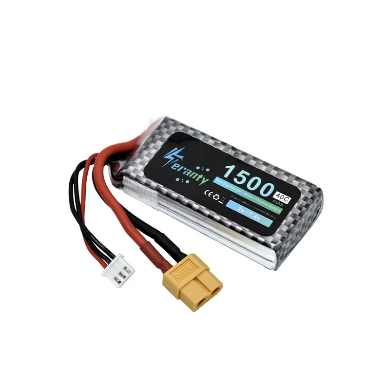 Max 40C 7 4 v 1500mAh LiPo батарея T/XT60/JST вилка для RC автомобиля/самолета/вертолета