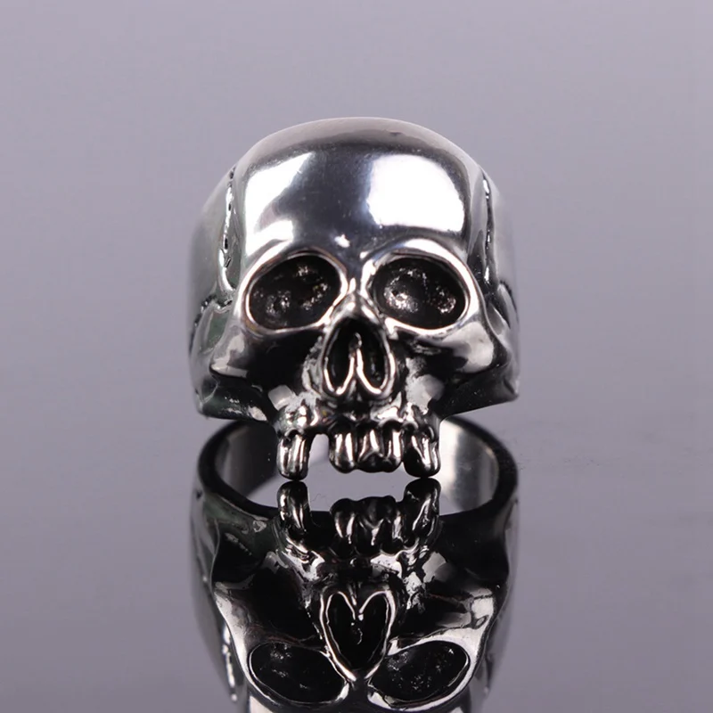 Кольцо мужское в стиле ретро винтажное серебристое кольцо со скелетом с черепом