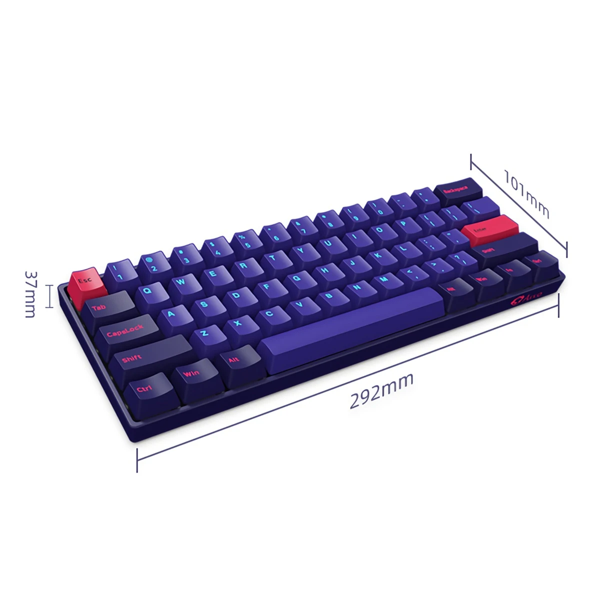 Original AKKO 3061-REON RGB Bluetooth 5.0  61 Keys Mechanical Keyboard Type-C Gateron Switch PBT Keycap Gaming Keyboard