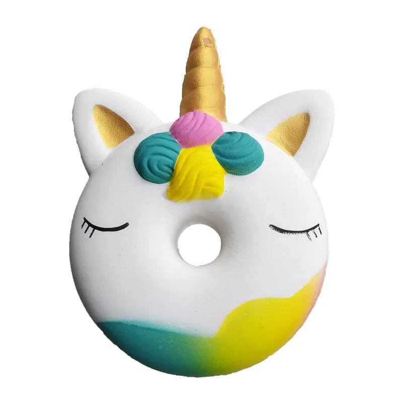White unicorn1pcs Гигантский Единорог Мягкая кукла медленно поднимается Пегас мобильный телефон с декомпрессионной игрушкой снимает стресс - Цвет: White unicorn1pcs