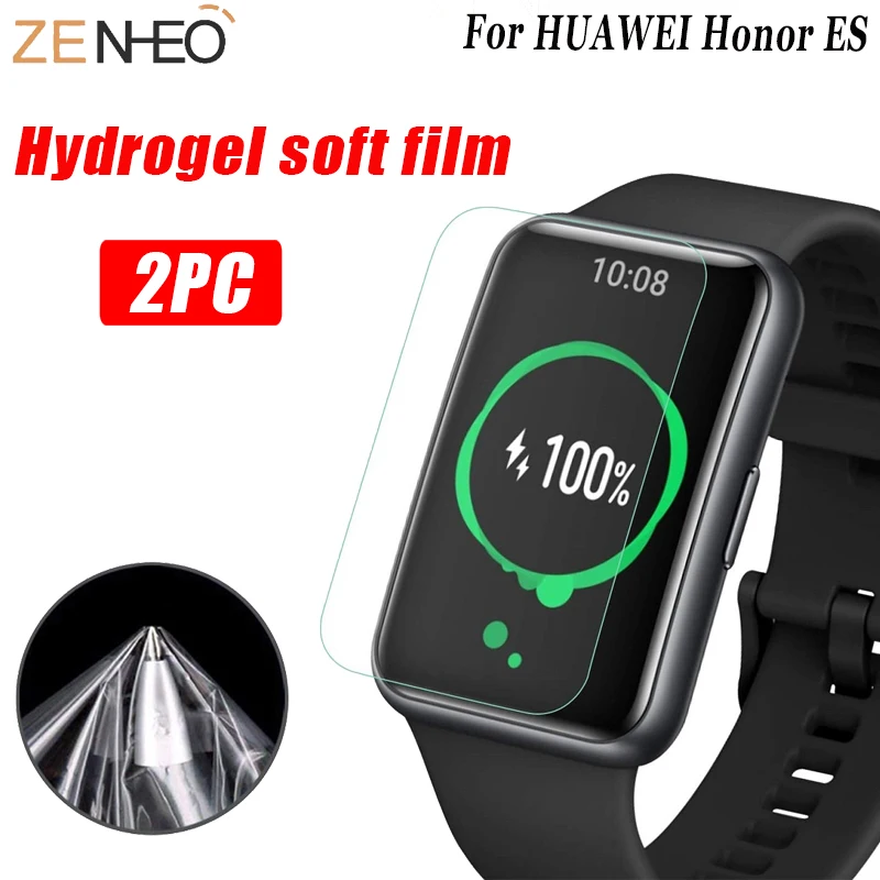 2PCS Soft TPU Clear Protective Film For Huawei Watch Fit /Honor Smart Watch ES Screen Protector Full Cover Smartwatch Protection