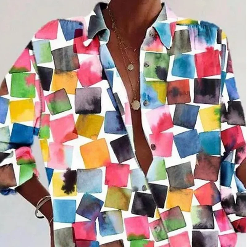 

Vintage Floral Print Loose Blouse Shirt Women Elegant Turn-down Collar Office Lady Tops 2021 Spring Single Breasted Button Blusa