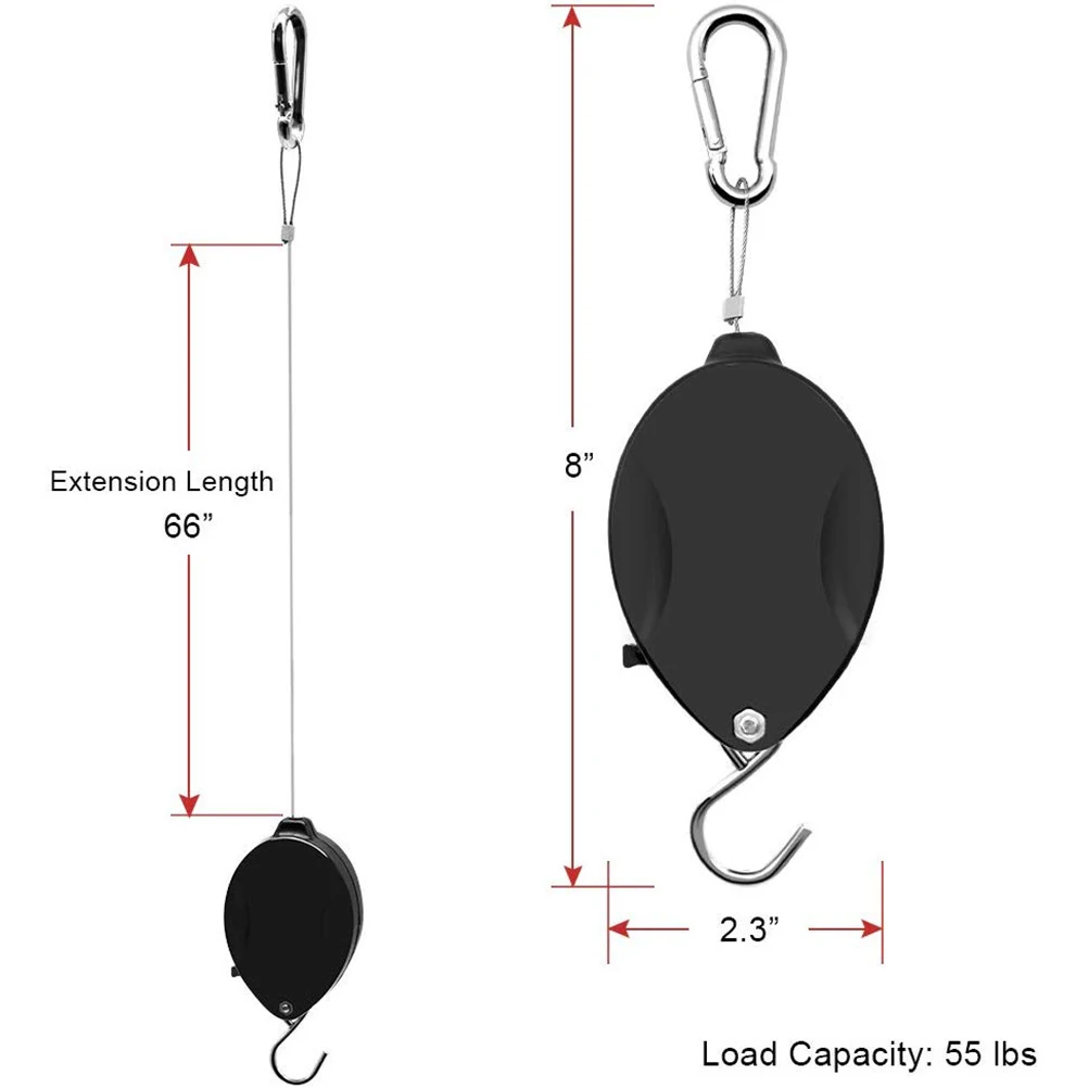 

Retractable Plant Pulley Adjustable Plant Hanger Hanging Flower Hook Garden Tool