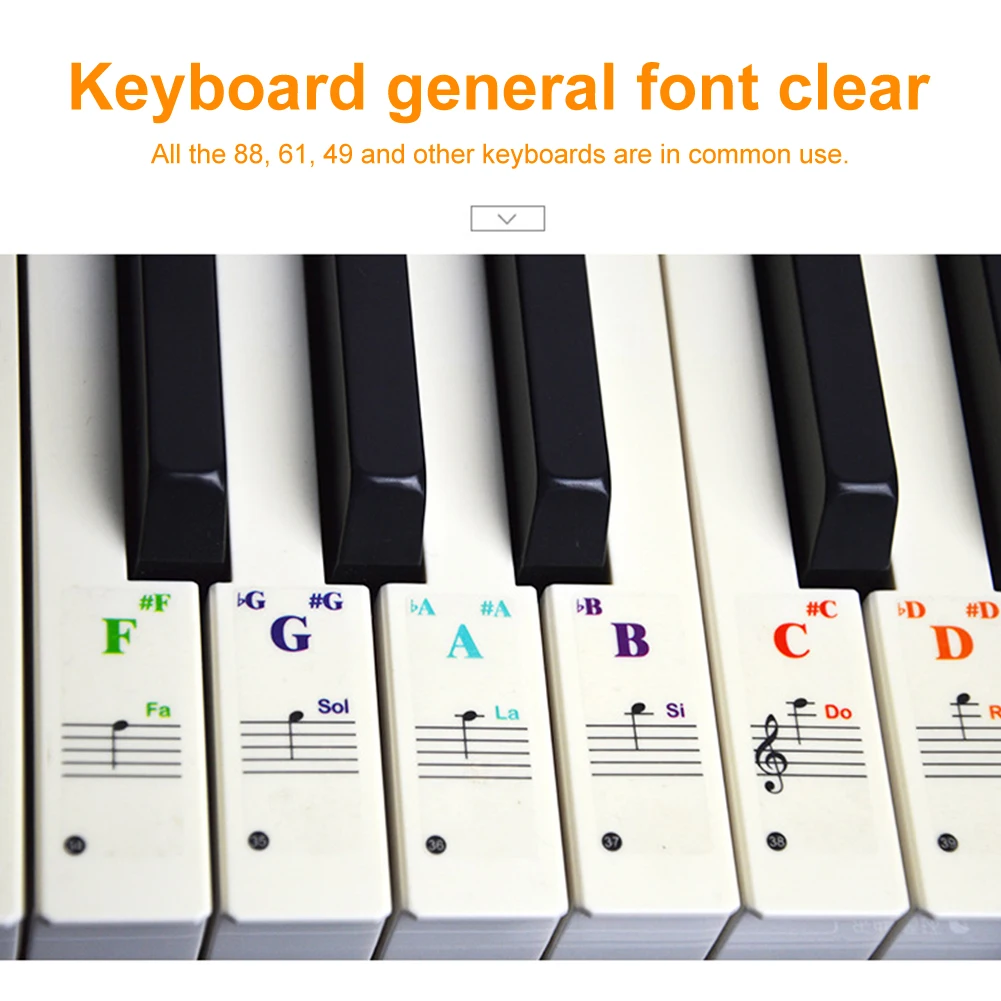 Универсальная прозрачная наклейка для клавиатуры в форме рояля наклейки заметок