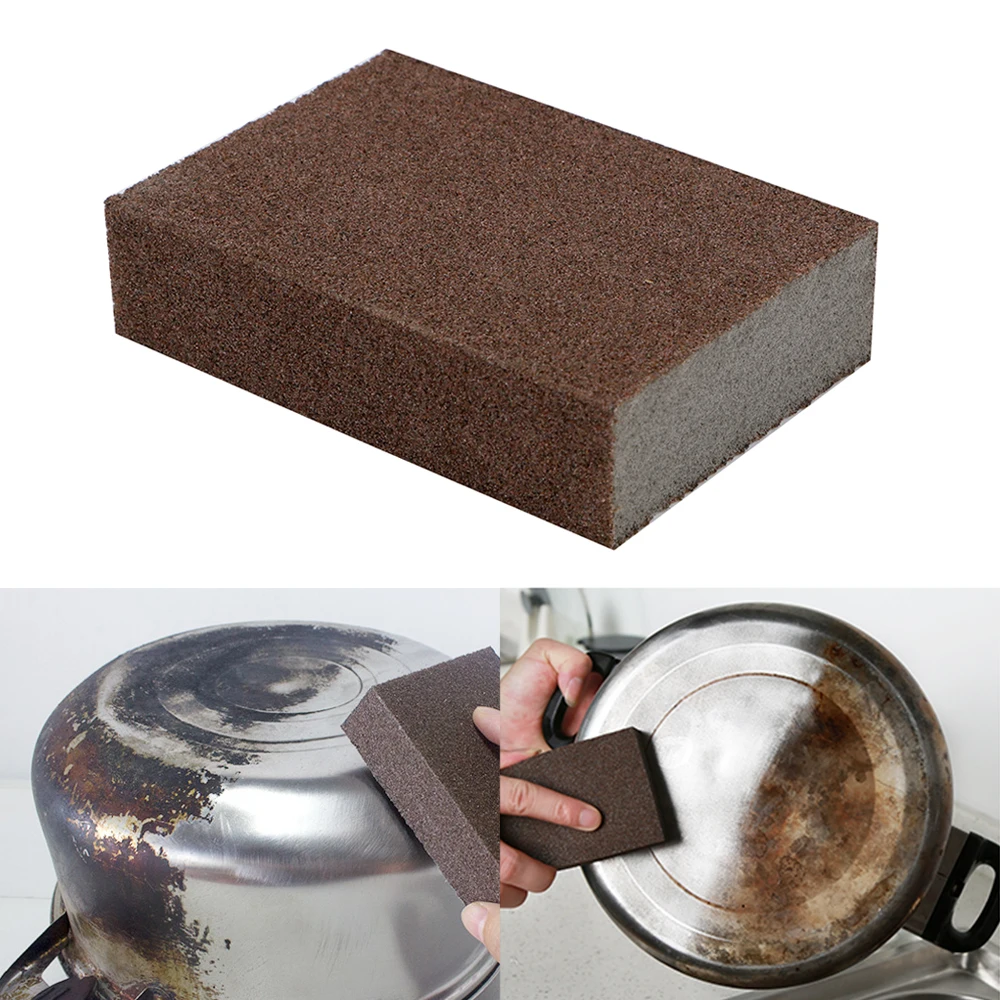 

DIYWORK Cleaning Cotton Fine Sand Sponge Removing Rust Descaling Clean Rub pot Nano Sponge Magic Eraser Emery Sponge