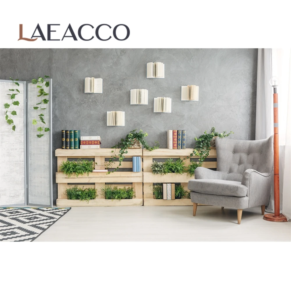 Laeacco гостиная экран диван обучение деревянные книжные полки Виноградная кожа