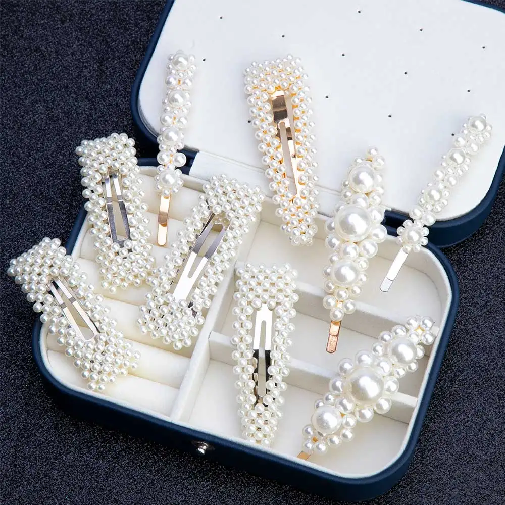 1 шт. винтажная однотонная жемчужная заколка для волос женщин аксессуары укладки