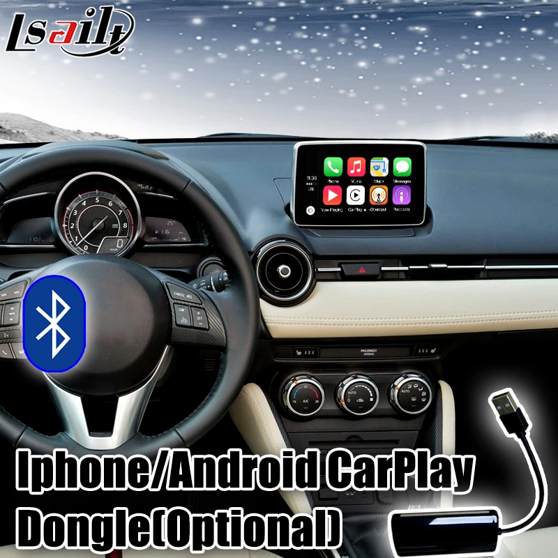 CarPlay и Android видео интерфейс для Mazda 2 Demio 2014 20 GPS навигационная коробка поддержка