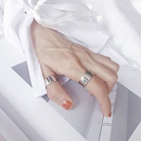 1pc thumb glossy rings for women big faced wide finger for unisex jewelry classic simple fashion accessories adjustable ring