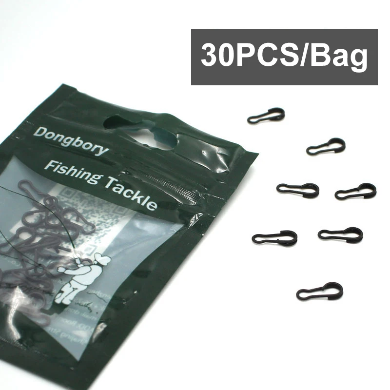 30Pcs Carp Fishing Accessories Quick Change Clip Line Swivel Connectors Rigs Hooks Link End Tackle | Спорт и развлечения