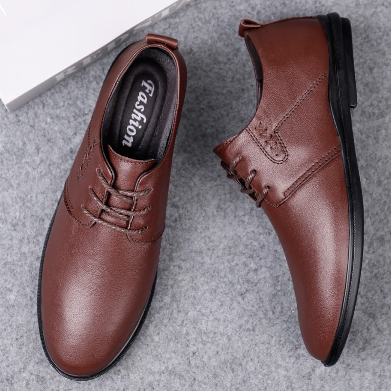 Мужские туфли оксфорды из натуральной кожи деловые Роскошные дышащие на