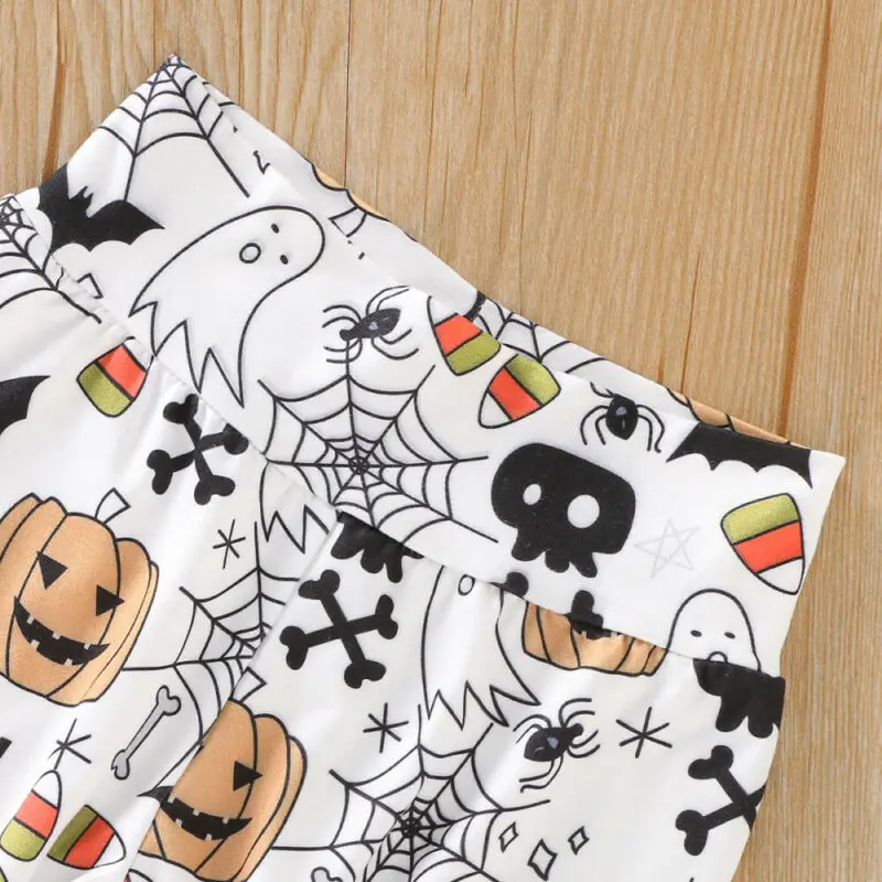 2019 Baby Halloween Clothing Toddler Boys Girls Clothes 2pcs Sets Long Sleeve Pumpkin Romper Cartoon Pants Outfits 0-24M | Детская