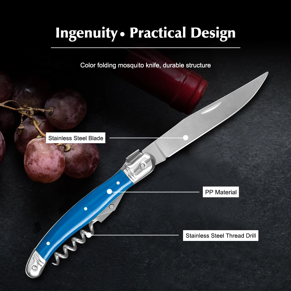 Винтовой штопор из нержавеющей стали 4 шт./компл. складные ножи для стейка