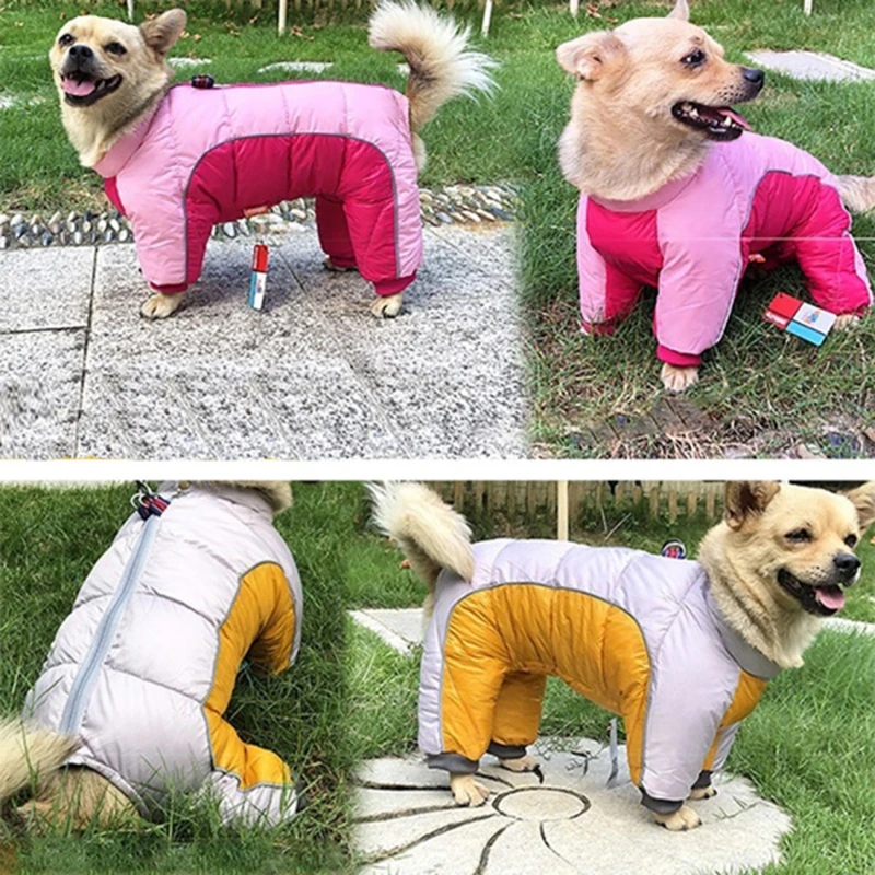 

Winter Pet Dog Coats Warm Pet Autumn Cotton Padded Coat For Dogs Puppy Camouflage Thickened Stand-up Collar Down Jackets