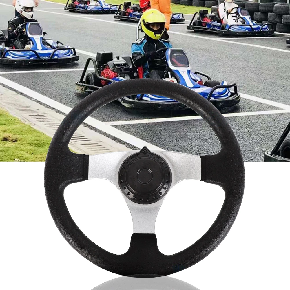 

300mm Steering Wheel Interior Replacement Universal Go Kart PU Foam Easy Install ATV Accessories Ergonomic With Holes Smooth