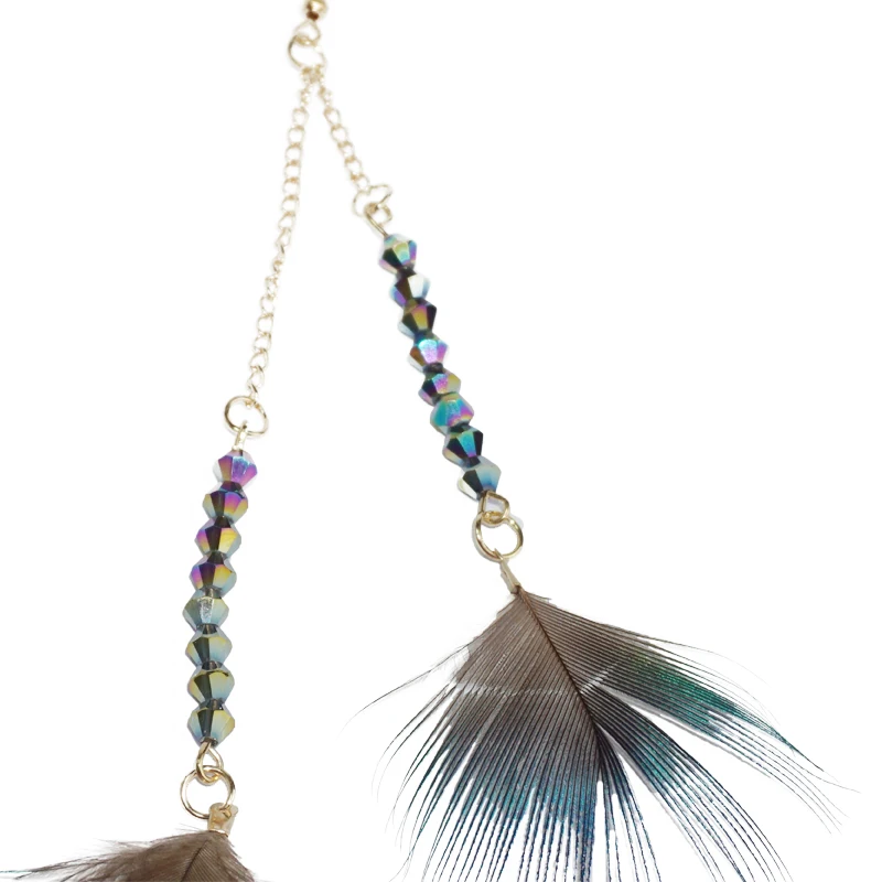 Женские этнические длинные серьги Mulan Garden с бусинами из смолы модные яркие