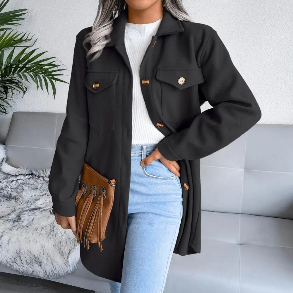 

Female Jacket Long Sleeve Outwear Thick Autumn Tight Waist Women Coat