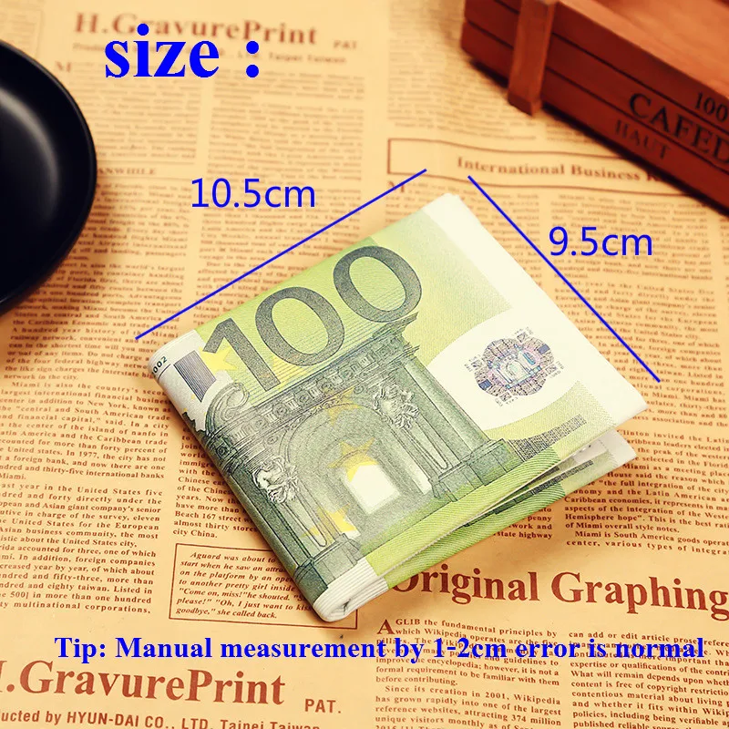 Coin Pattern Wallet Male Personality Creative Ladies Wallets Ultra-thin Short Purse 3 | Багаж и сумки