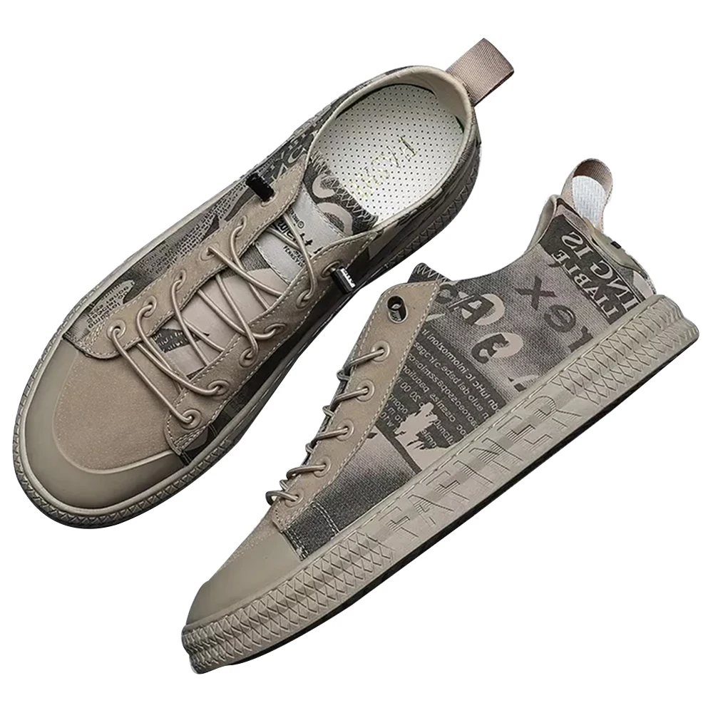 Men's Canvas Shoes Sewing Craft Summer Casual Lace-up Roman Shoes Men's shoes