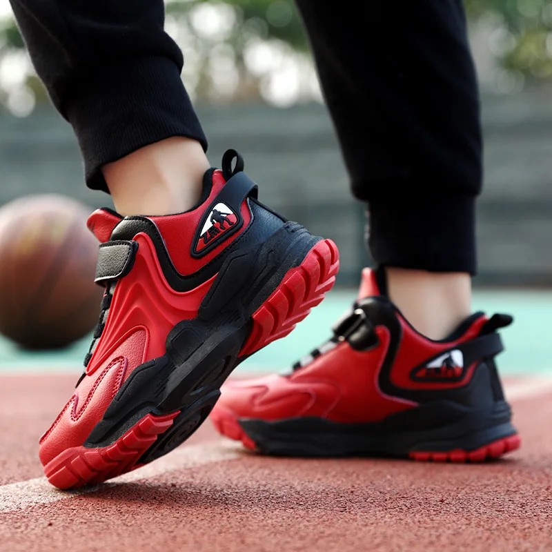 Осенне-зимняя детская Баскетбольная обувь теплые баскетбольные ботинки для