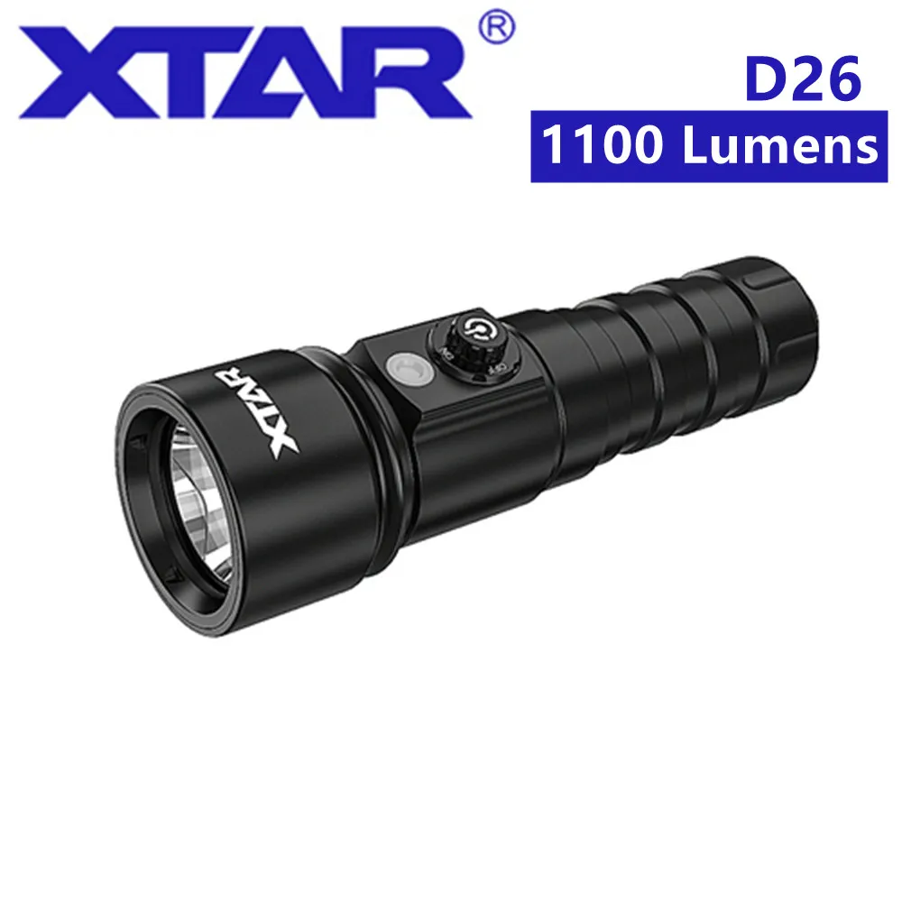 Оригинальный XTAR D26 вспышка для подводного погружения и светильник CREE XM L2 U3 Макс 1100