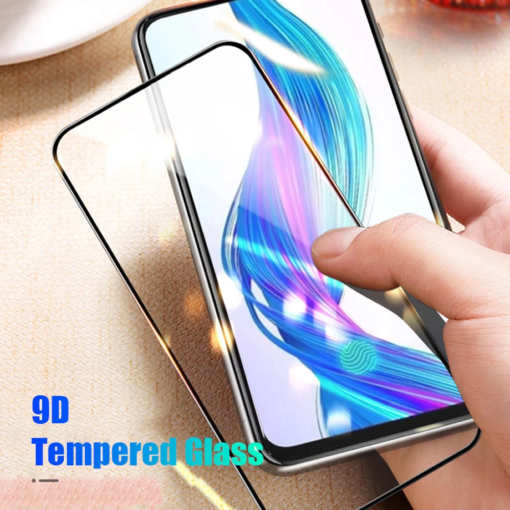 Защитное стекло закаленное 3 шт для Realme Q2 Pro Q2i 9D черная Защита экрана C11 C3 C15 C2 V3 V5 -