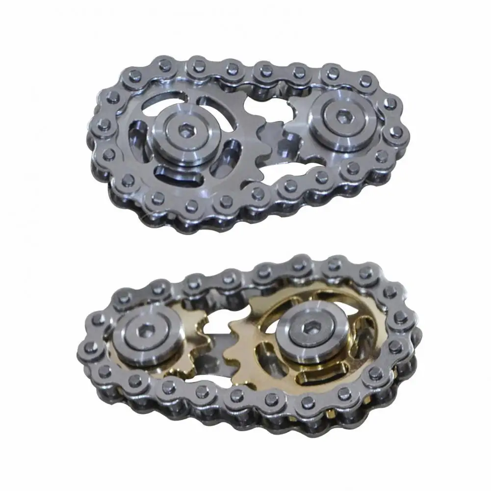 

Sprocket Metal Flywheel Toy Gear Chain Decompression Fingertip Spinning Top Gift