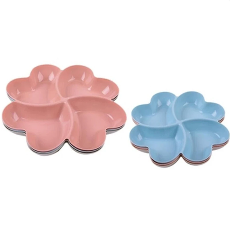 

Creative Heart Shape Candy Snacks Nuts Seeds Dry Fruits Plastic Plates Dishes Bowl Breakfast Tray Home Kitchen Supplies