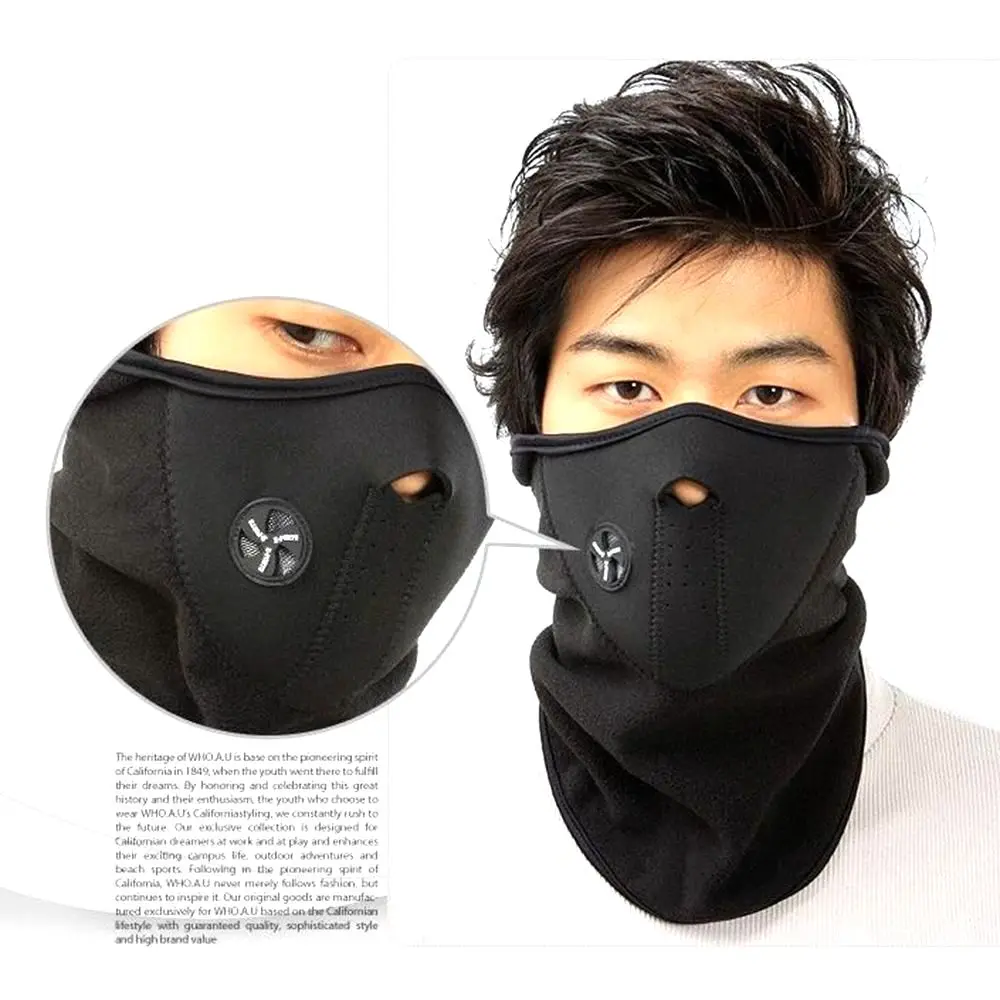 Зимняя спортивная маска для лица мотоциклетная Мужская дышащая Ветрозащитная