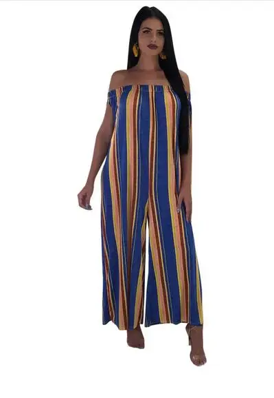 Женские летние длинные широкие штаны комбинезон с поясом и карманами без рукавов