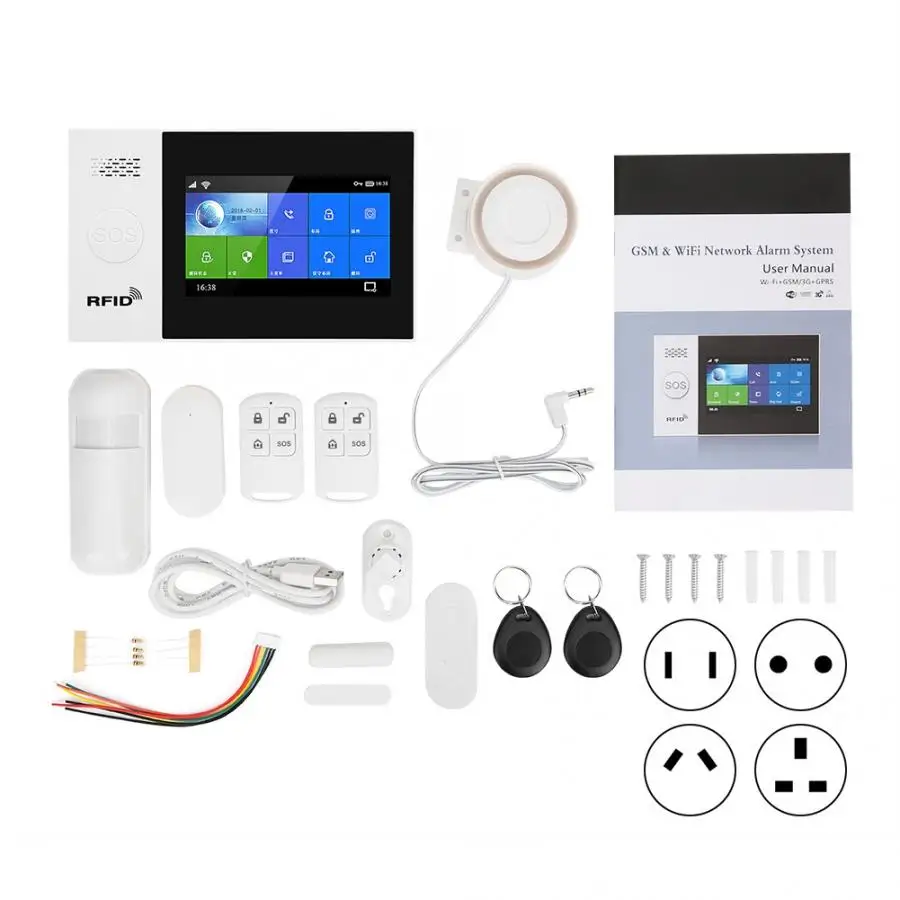 Беспроводная смарт система безопасности для TUYA сенсорный цветной экран 4 3 дюйма