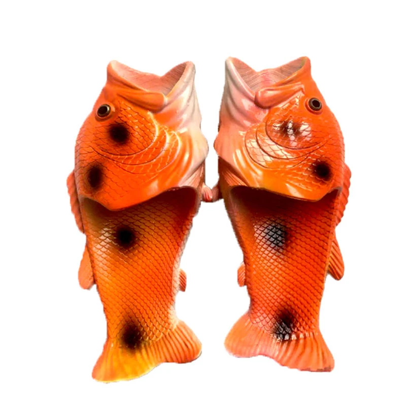 speckle Fashion fish-Shaped female Drag Slippers flip-flops Summer Outdoor Couple Beach Slippers Breathable Unisex Beach Shoes - Цвет: speckle