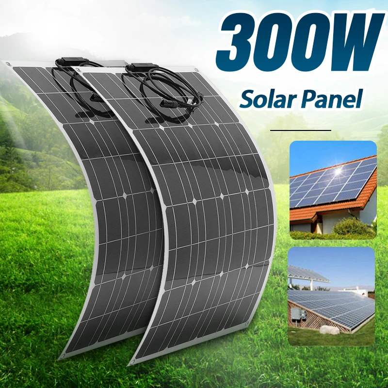 лодка солнечная станция батарея 18V панель 300W 600W гибкий эффективный