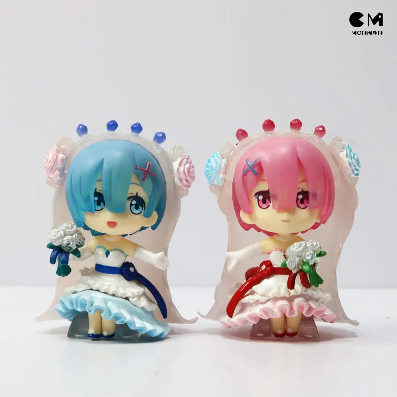 

Bandai подлинные игрушки гасяпон Re:Life In A другой мир от Zero Rem Ram с свадебным платьем 14 видов Симпатичные значки-талисманы для телефона