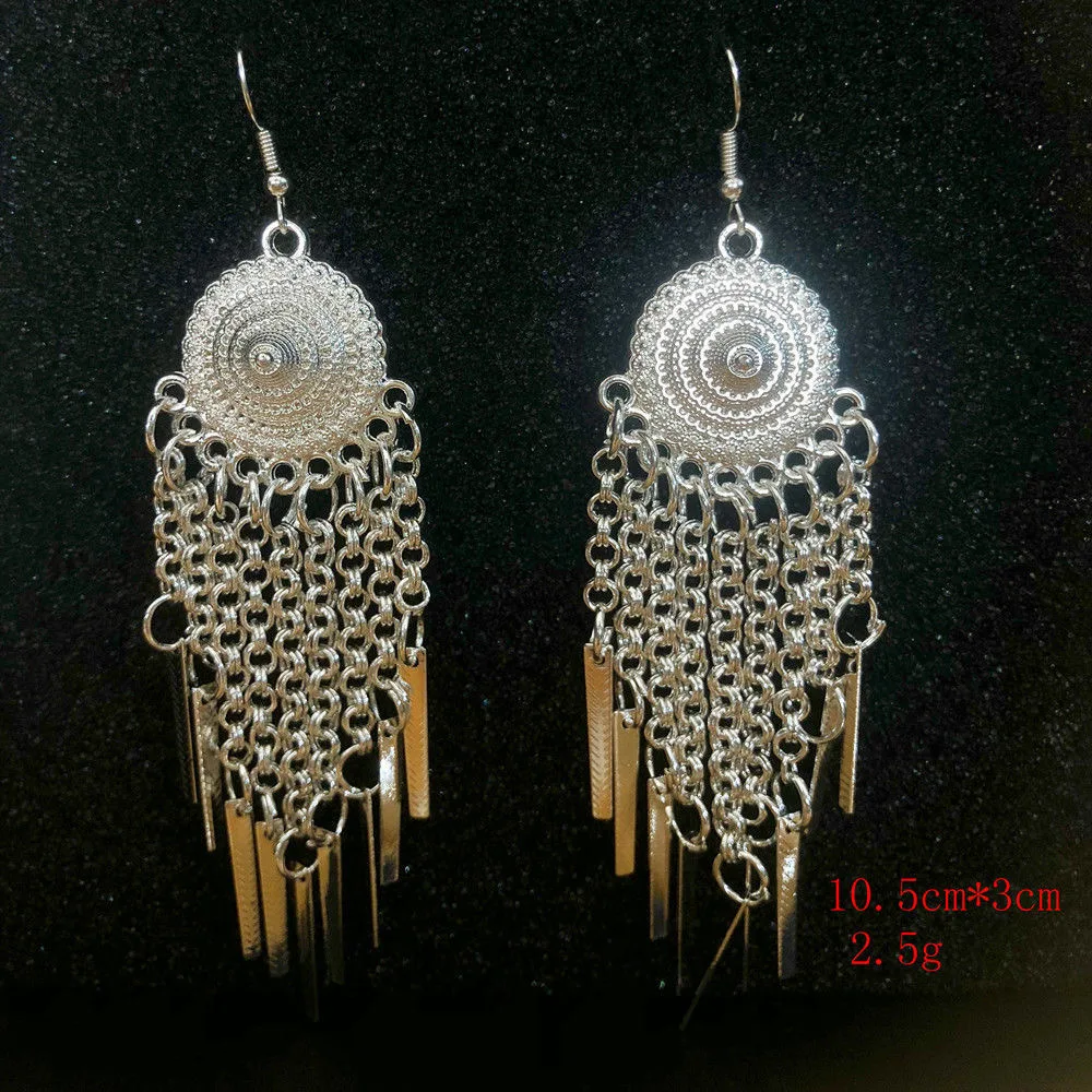 

Hmong Rotating Thread Earring Miao Jewelry New Year Dance Party