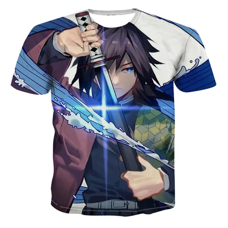

2019 Hot Sell 3D Boy T Shirt girl Demon Slayer Funny T Shirt Anime Harajuku Ghost Blade Boys Clothes Gift For Child Streetwear