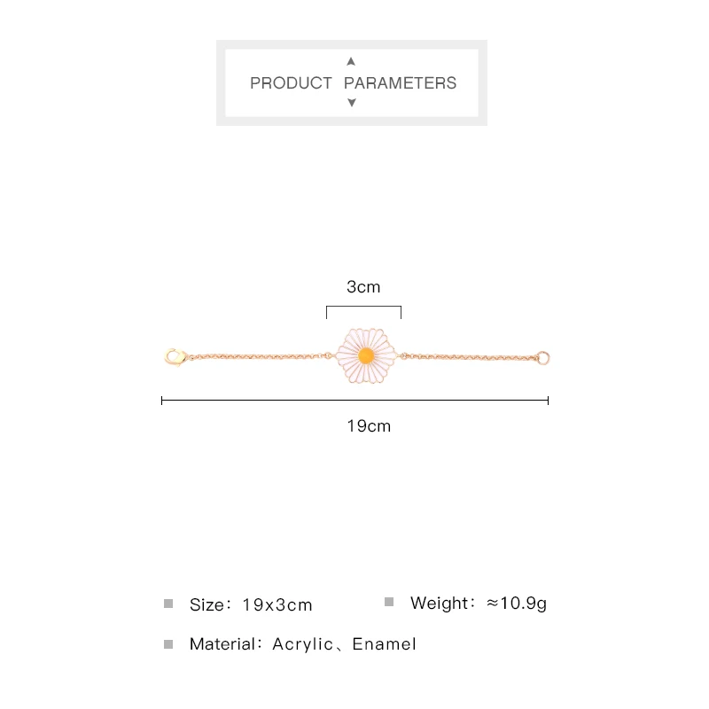 Эмалевый Цветочный браслет 2019 новые дизайнерские милые женские цепочки с