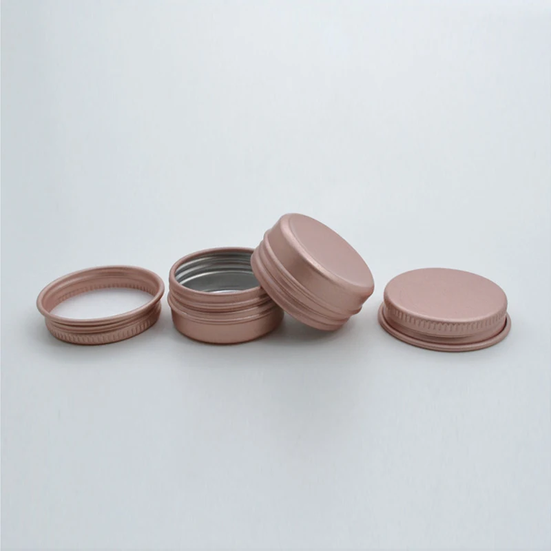 20 шт. 10 мл пустой розовый алюминий банка для крема косметические Бальзамы губ