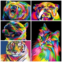 diy 5d diamond painting animal tiger dog full drill embroidery mosaic art picture of rhinestones home decor gift
