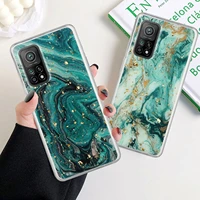 luxury glitter gold foil marble phone case for xiaomi 10t pro lite bring fashion lrregular stone texture shockproof back cover