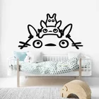 Totoro детские наклейки на стену, декор для детской комнаты, милая девочка, Детская картонная стена спальни, декоративный vnyl наклейка T200412
