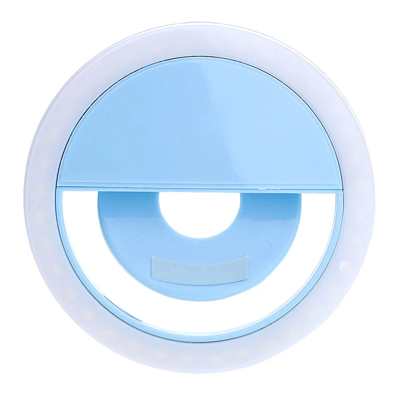 Модный портативный светодиодный кольцевой светильник для селфи лампа с зажимом