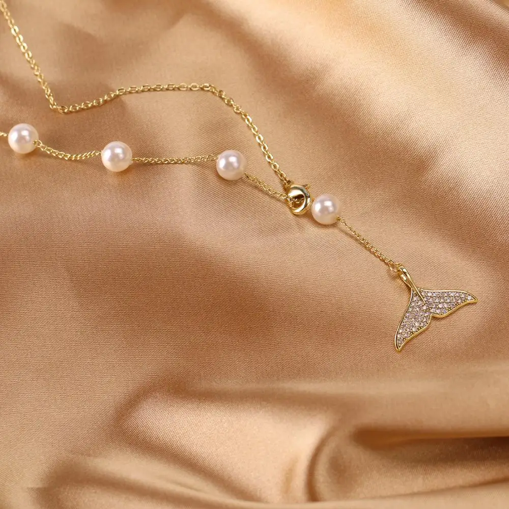 

Fashion fishtail necklace female clavicle chain neck jewelry simple new jewelry hot sale