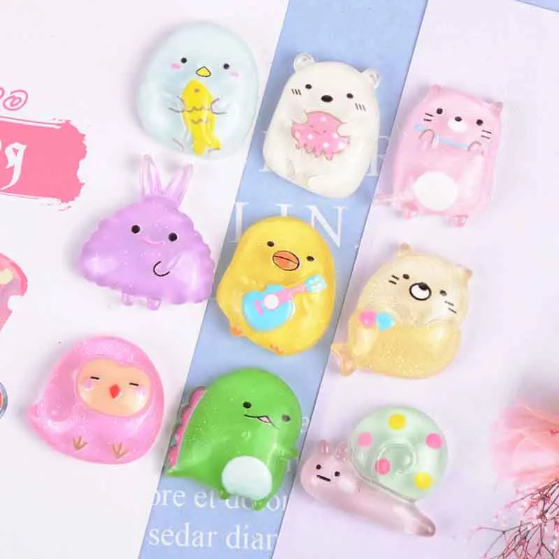 Медвежонок кролик плоская задняя Смола Кабошон скрапбук смешанный стиль