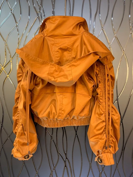 2019 осень и зима новый женский Дикий цвет с капюшоном на молнии Короткая куртка 916 |