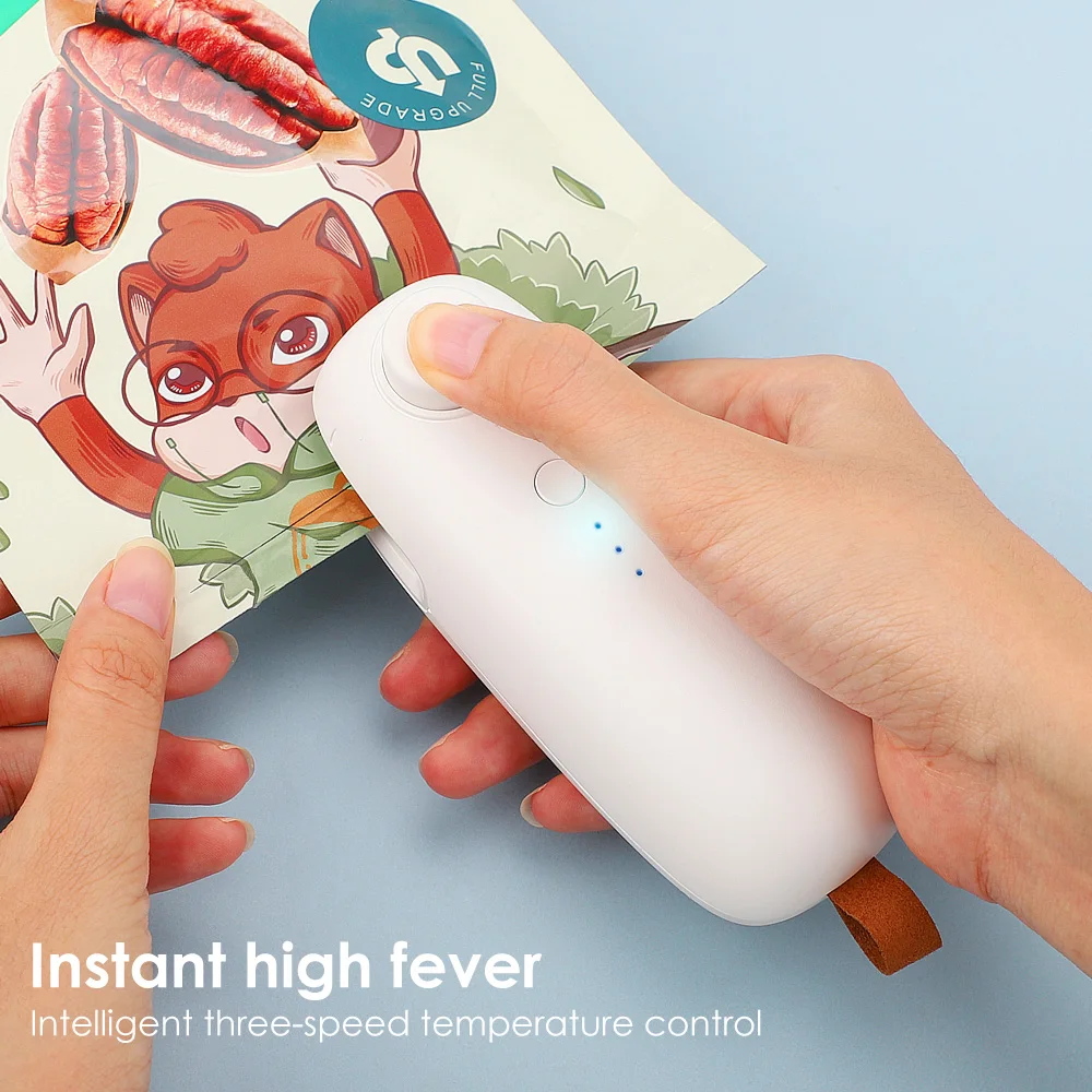 

USB Rechargeable Plastic Bag Sealer Handheld Mini Thermal Heat Sealer and Cutter Bag Sealing Machine Vacuum Food Package Sealers