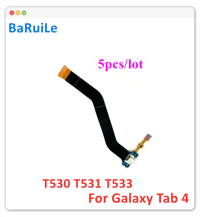 BaRuiLe 5 шт. Tab4 USB док разъем зарядный порт гибкий кабель лента для Samsung Galaxy Tab 4 7. 0 T530